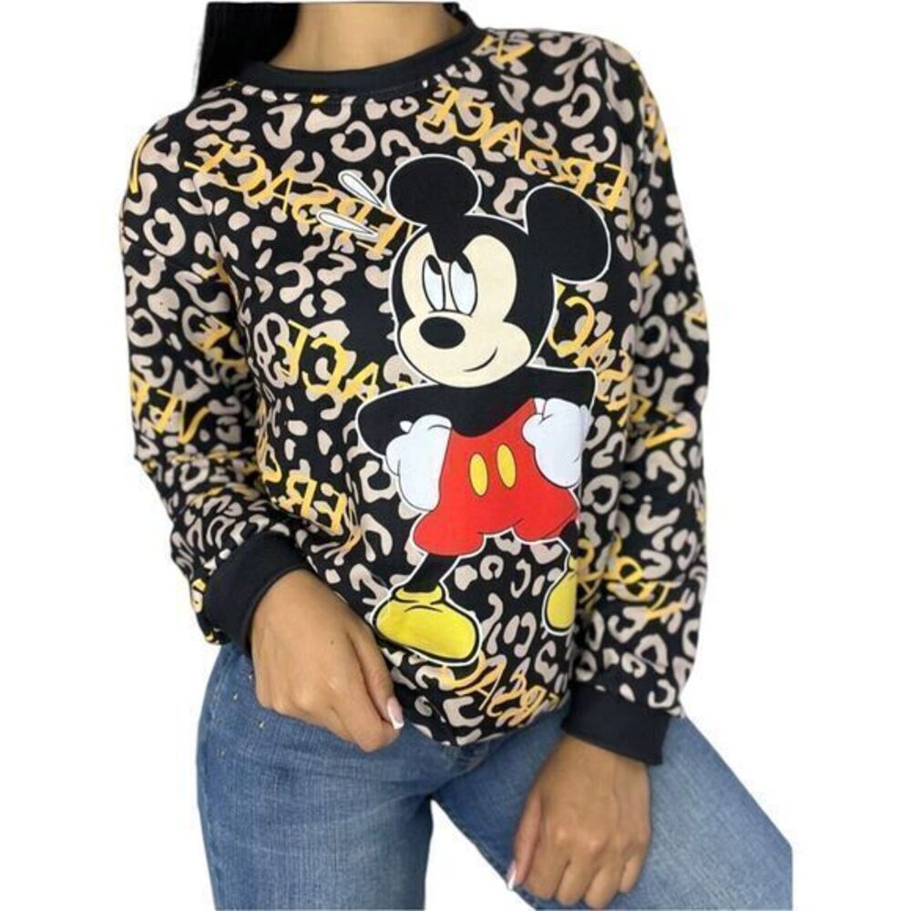 Unisex‎ Youth Long Sleeve Sweater Mickey Mouse Print Size L